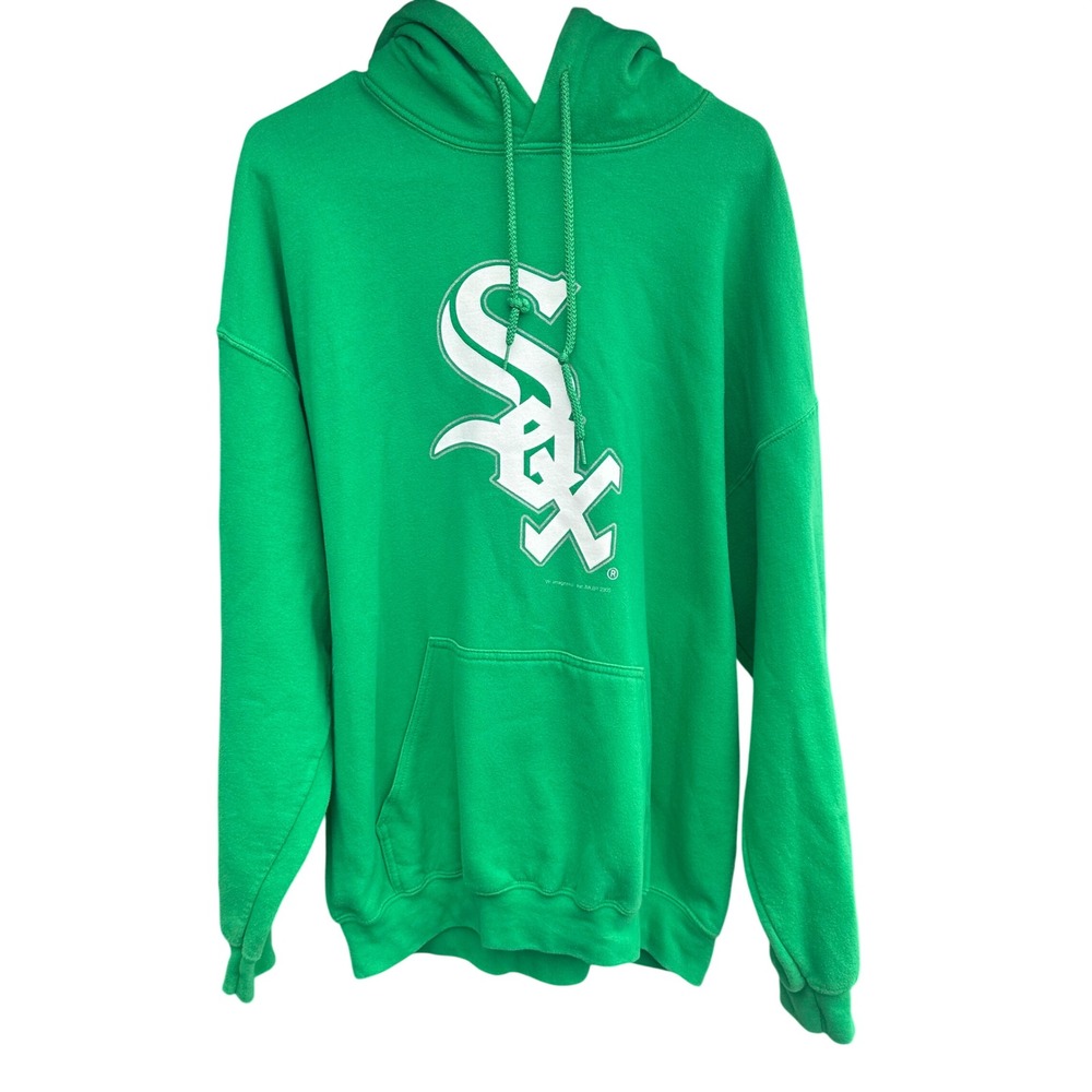 Vintage Chicago White Sox Mens XL Green 2005 MLB Heavyweight Hoodie Pullover